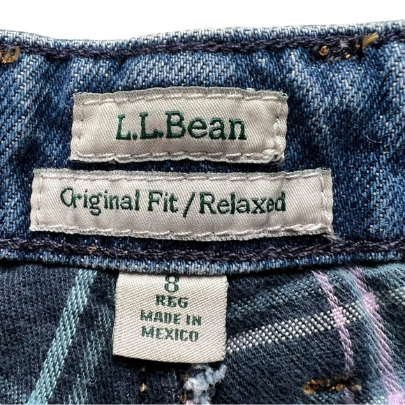 L.L. Bean Flannel Lined Original Relaxed Fit Jeans Women's Size 8 Regular - Picture 9 of 17